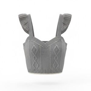 Promesa Charcoal Knit Crop Top